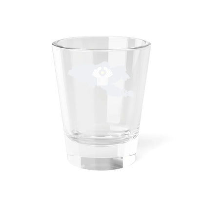 Flag-map of Kyrgyzstan CIS (Kyrgyzstan) Shot Glass 1.5oz - Go Mug Yourself