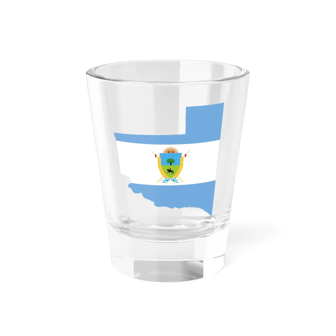 Flag-map of La Pampa Province (Argentina) Shot Glass 1.5oz 1.5oz - Go Mug Yourself