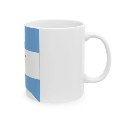 Flag-map of La Pampa Province (Argentina) White Coffee Mug - Go Mug Yourself