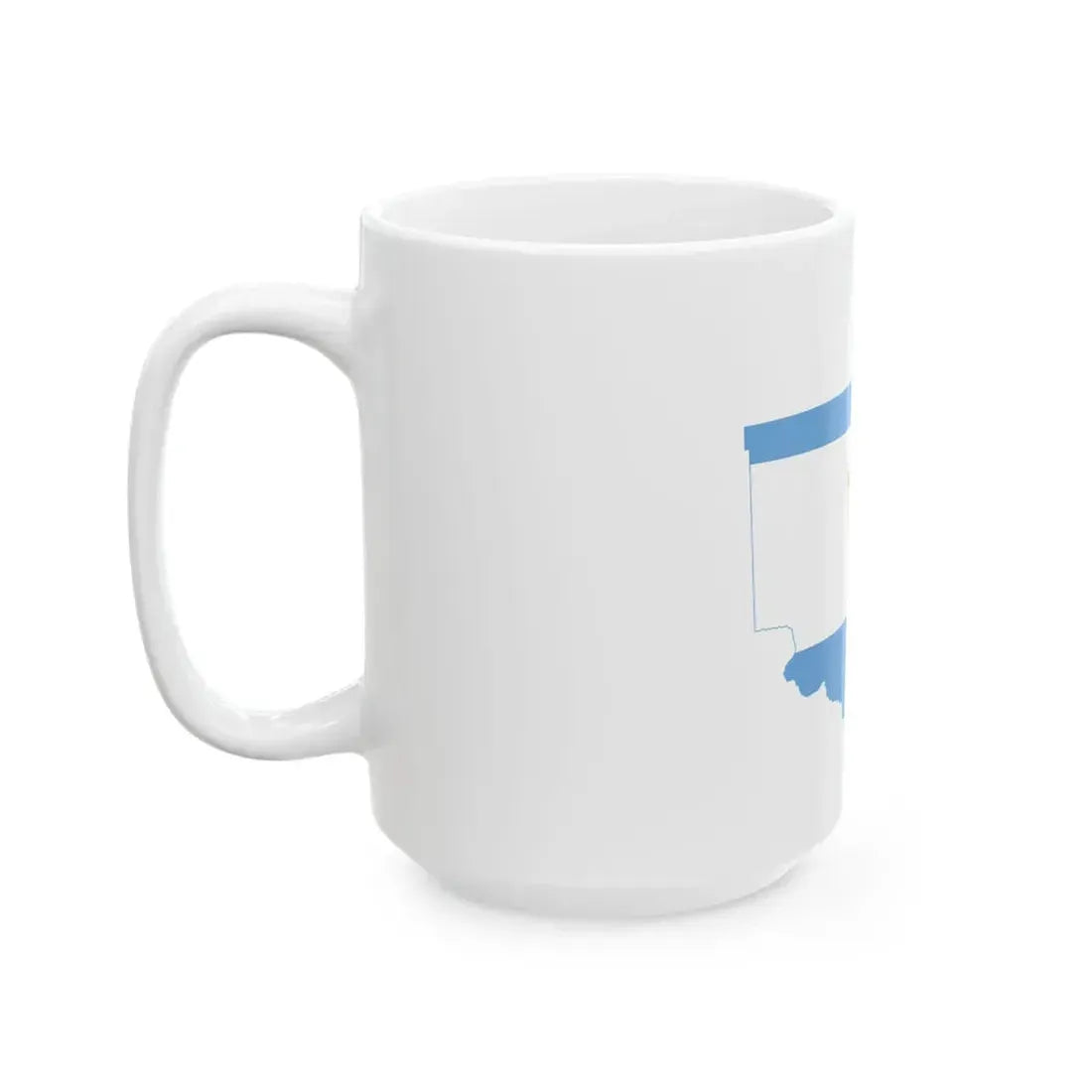Flag-map of La Pampa Province (Argentina) White Coffee Mug - Go Mug Yourself
