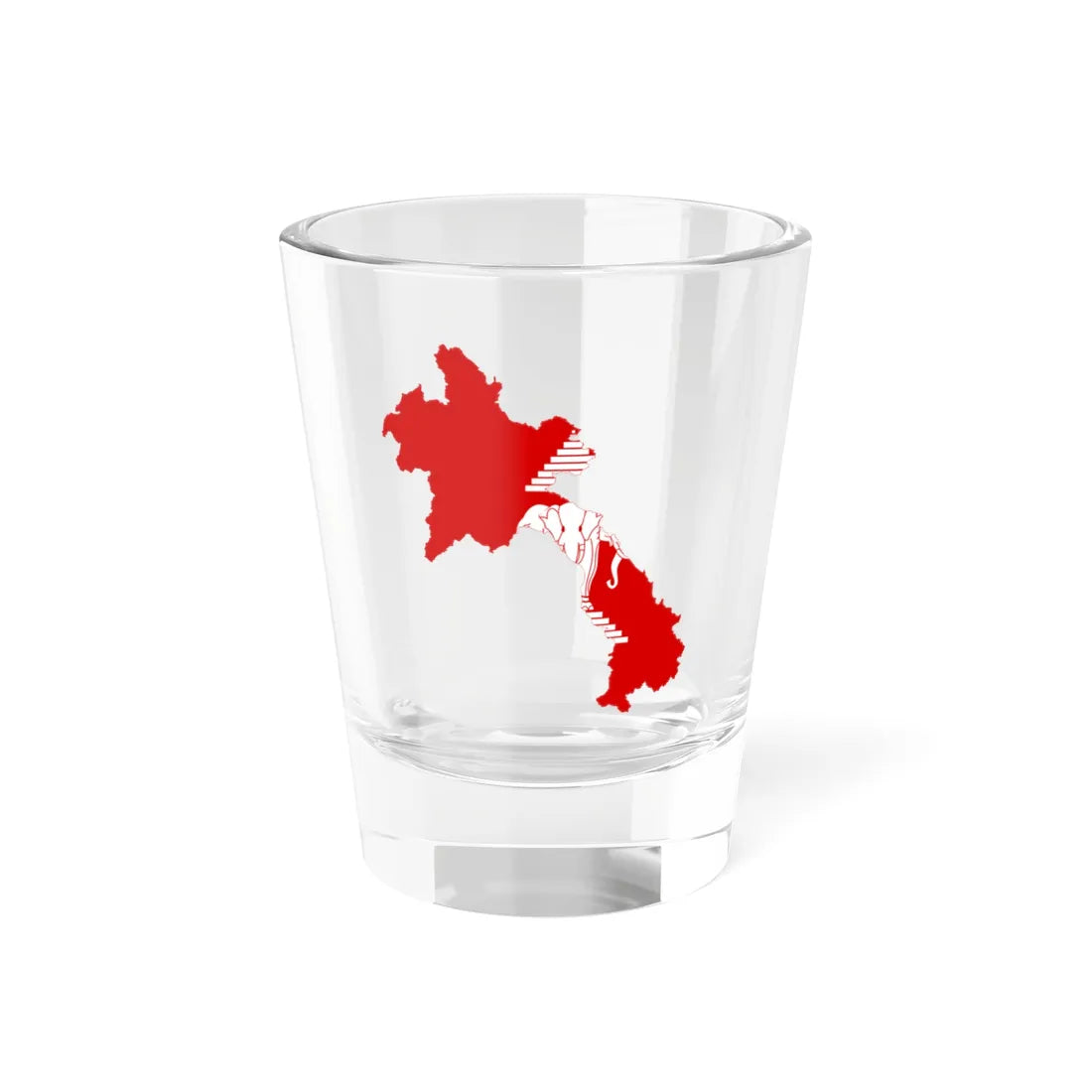 Flag-map of Laos 1952-1975 (Laos) Shot Glass 1.5oz 1.5oz - Go Mug Yourself