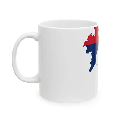 Flag-map of Laos (Laos) White Coffee Mug - Go Mug Yourself
