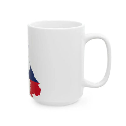 Flag-map of Laos (Laos) White Coffee Mug - Go Mug Yourself