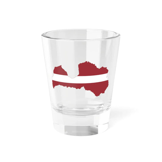 Flag-map of Latvia (Latvia) Shot Glass 1.5oz 1.5oz - Go Mug Yourself