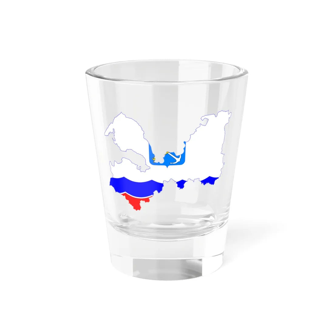 Flag-map of Leningrad Oblast (Russia) Shot Glass 1.5oz 1.5oz - Go Mug Yourself