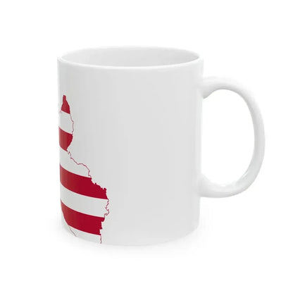 Flag map of Liberia 1827-1847 (Liberia) White Coffee Mug - Go Mug Yourself
