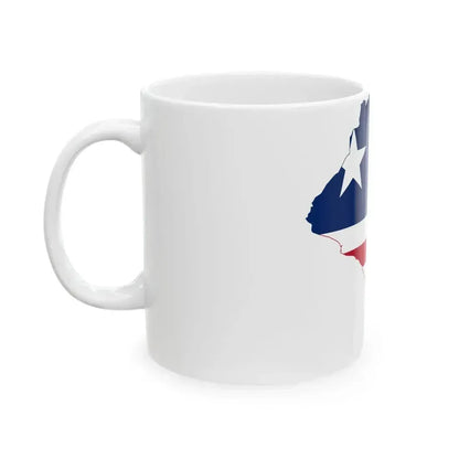 Flag map of Liberia (Liberia) White Coffee Mug - Go Mug Yourself