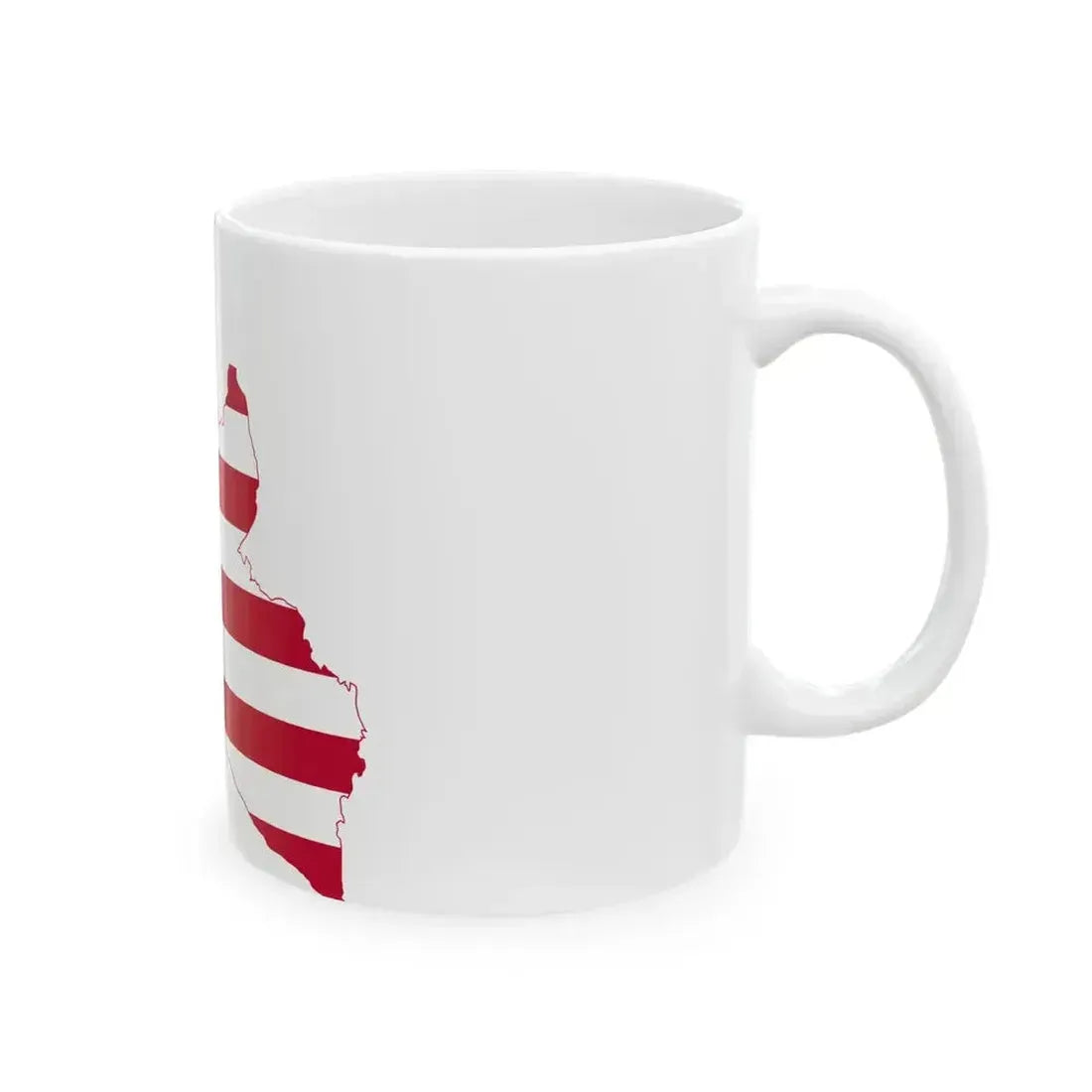 Flag map of Liberia (Liberia) White Coffee Mug - Go Mug Yourself