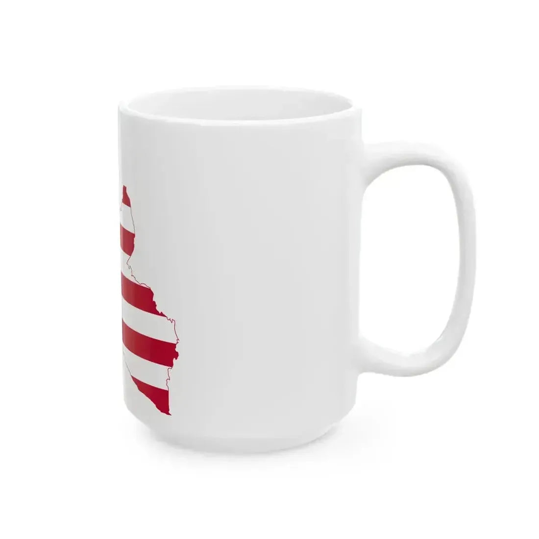 Flag map of Liberia (Liberia) White Coffee Mug - Go Mug Yourself