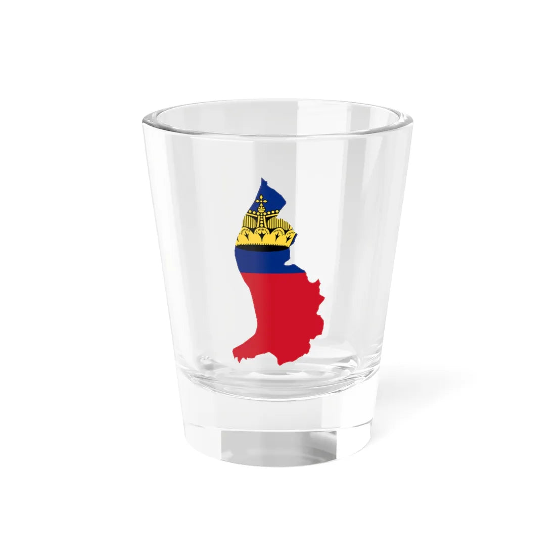 Flag-map of Liechtenstein (Liechtenstein) Shot Glass 1.5oz 1.5oz - Go Mug Yourself