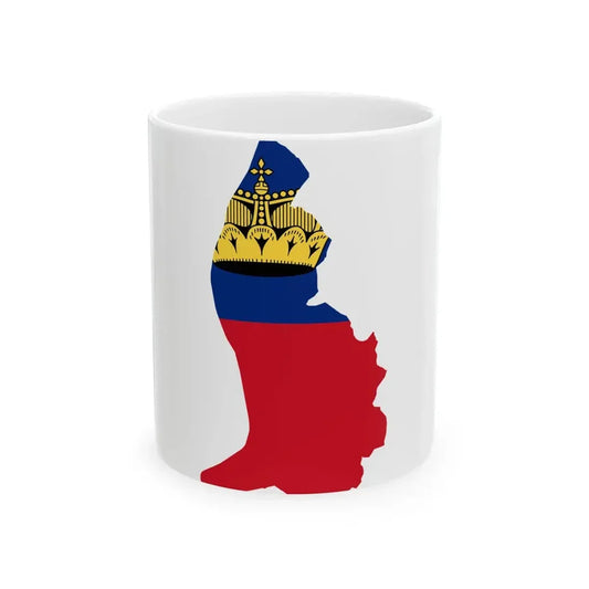 Flag-map of Liechtenstein (Liechtenstein) White Coffee Mug 11oz - Go Mug Yourself