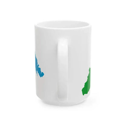 Flag map of Liguria (Italy) White Coffee Mug - Go Mug Yourself