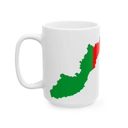 Flag map of Liguria (Italy) White Coffee Mug - Go Mug Yourself