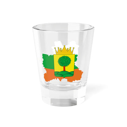 Flag-map of Lipetsk Oblast 2003 (Russia) Shot Glass 1.5oz 1.5oz - Go Mug Yourself