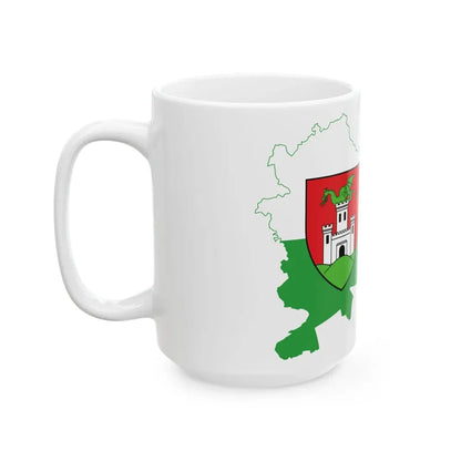 Flag-map of Ljubljana (Slovenia) White Coffee Mug - Go Mug Yourself