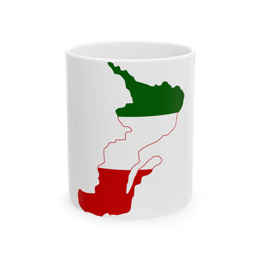 Flag-map of Lower Canada (Canada) White Coffee Mug-11oz-Go Mug Yourself