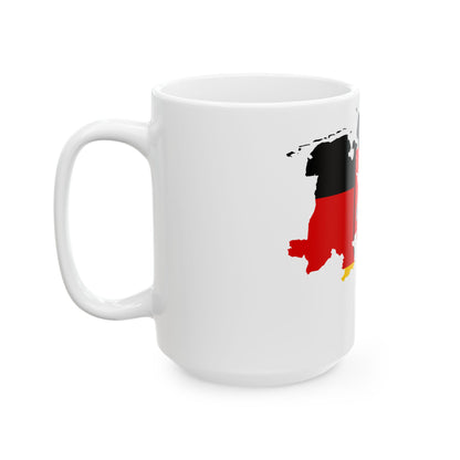 Flag map of Lower Saxony (Germany) White Coffee Mug-Go Mug Yourself