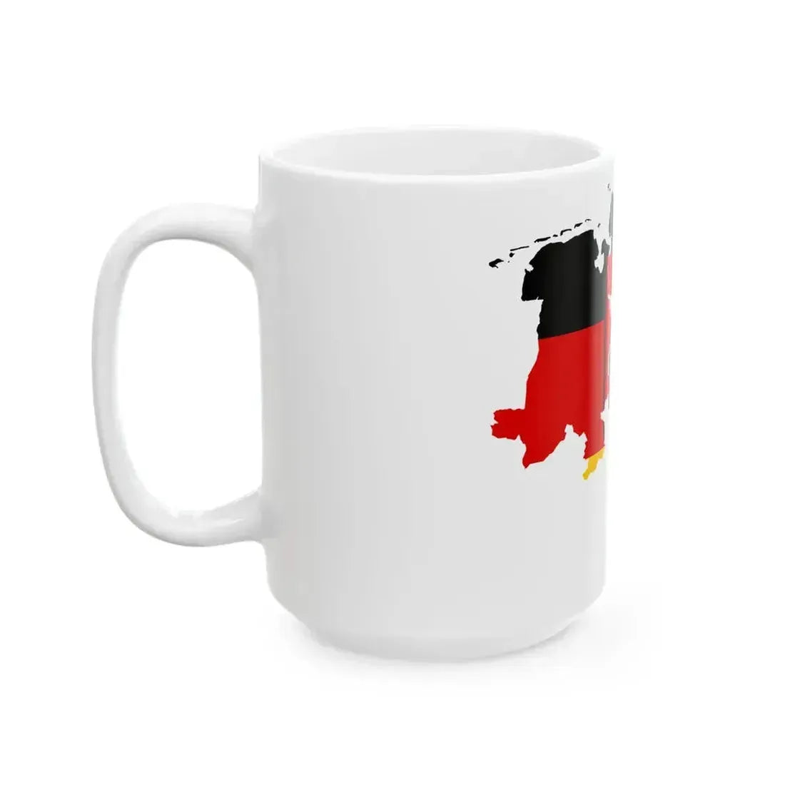 Flag map of Lower Saxony (Germany) White Coffee Mug - Go Mug Yourself