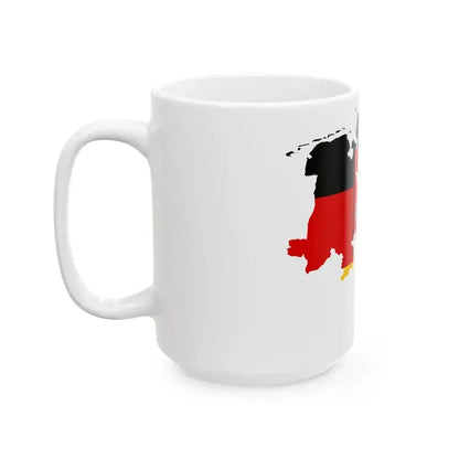 Flag map of Lower Saxony (Germany) White Coffee Mug - Go Mug Yourself