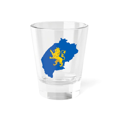 Flag-map of Lviv Oblast (Ukraine) Shot Glass 1.5oz 1.5oz - Go Mug Yourself