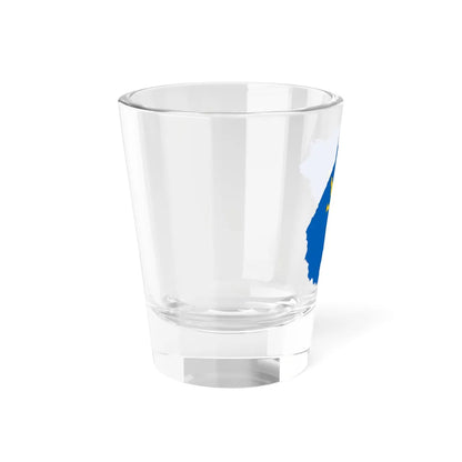 Flag-map of Lviv Oblast (Ukraine) Shot Glass 1.5oz - Go Mug Yourself