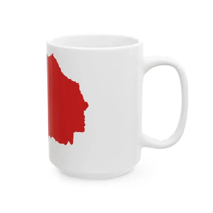 Flag map of Macedonia 1963-1991 (North Macedonia) White Coffee Mug - Go Mug Yourself