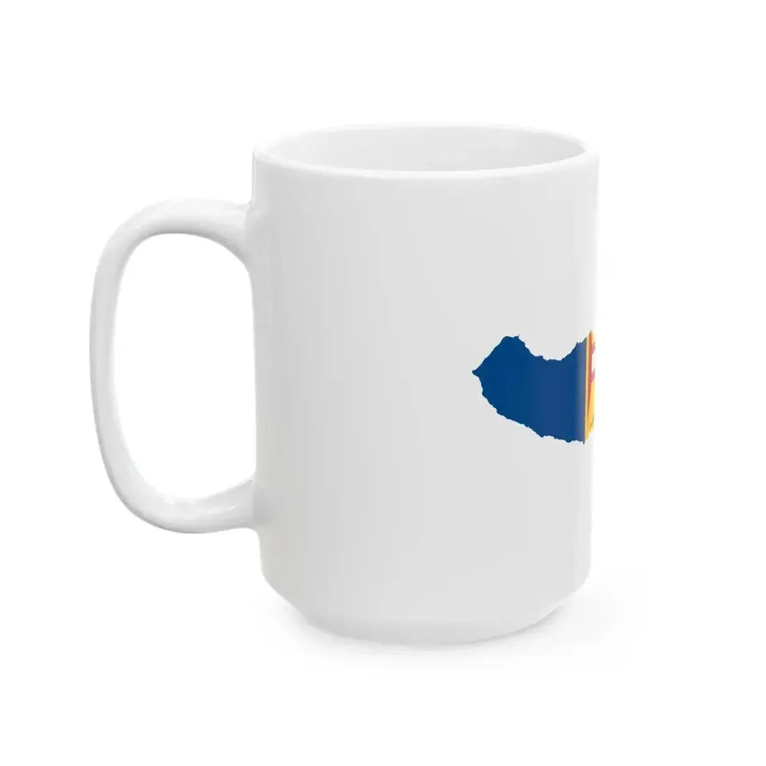 Flag map of Madeira (Portugal) White Coffee Mug - Go Mug Yourself