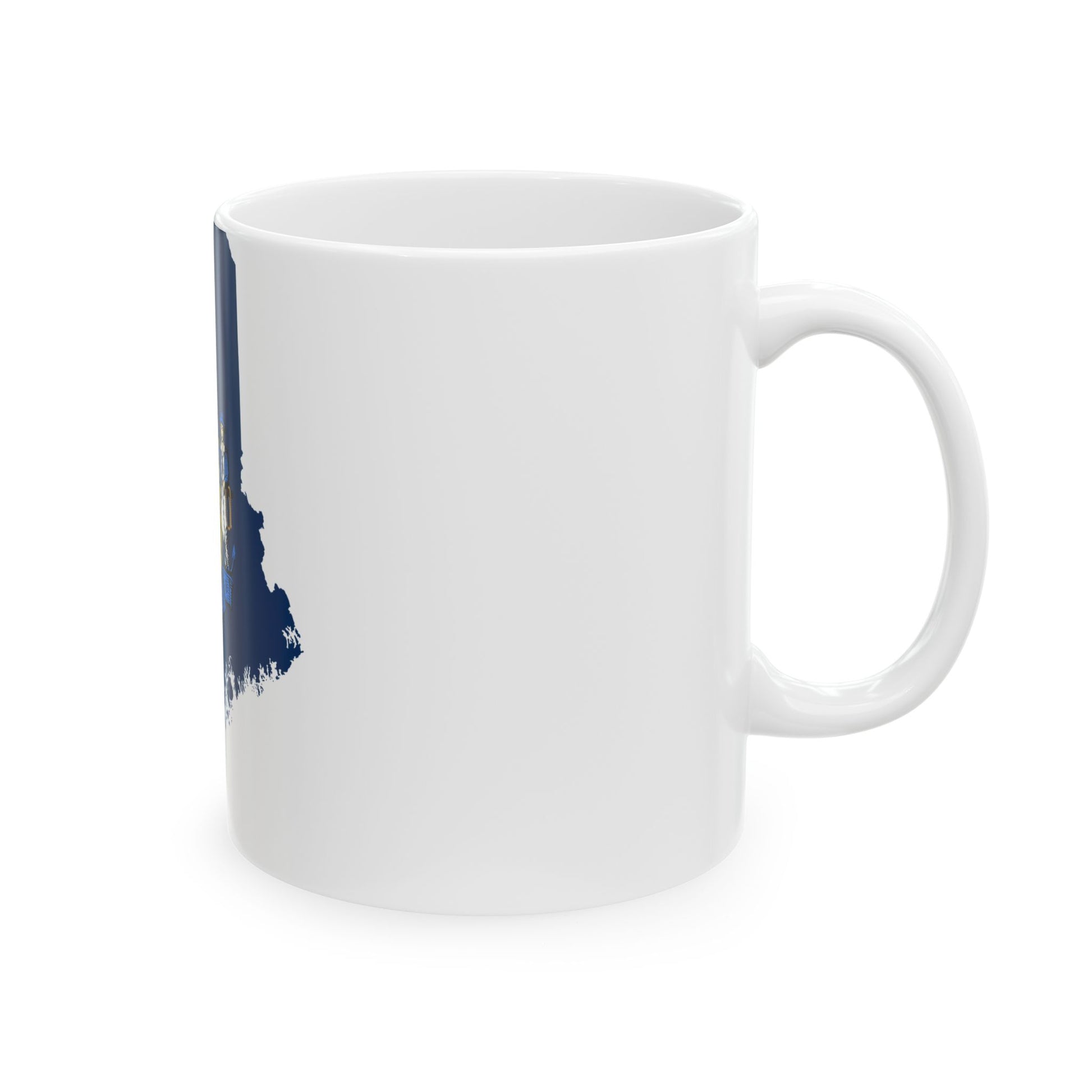 Flag map of Maine (United States) White Coffee Mug-Go Mug Yourself