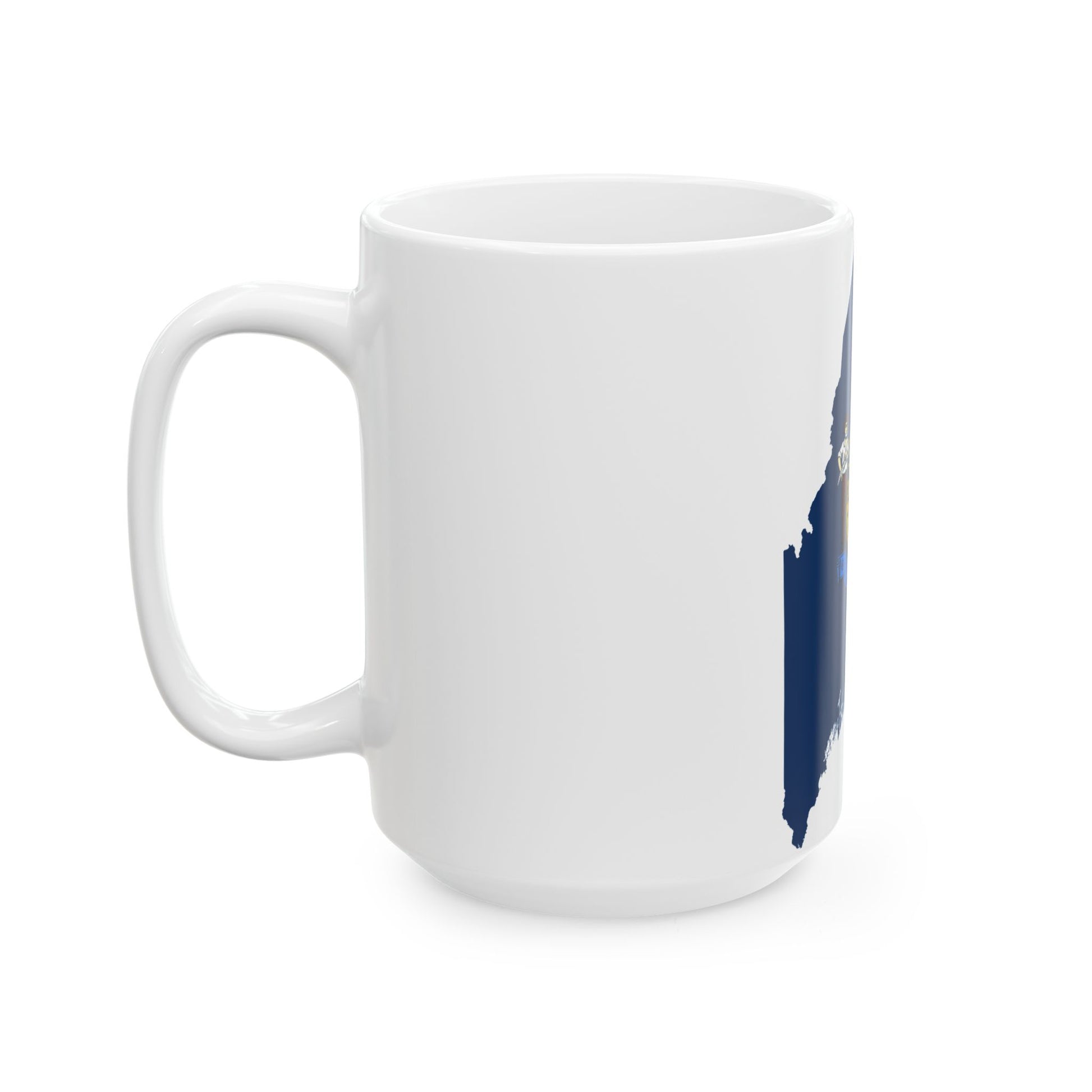 Flag map of Maine (United States) White Coffee Mug-Go Mug Yourself