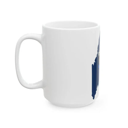 Flag map of Maine (United States) White Coffee Mug - Go Mug Yourself