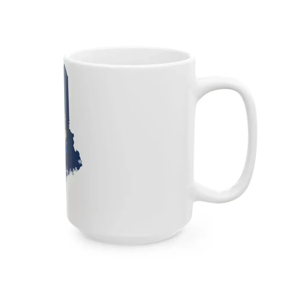 Flag map of Maine (United States) White Coffee Mug - Go Mug Yourself