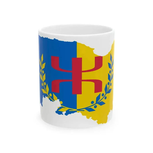 Flag map of MAK (Algeria) White Coffee Mug 11oz - Go Mug Yourself