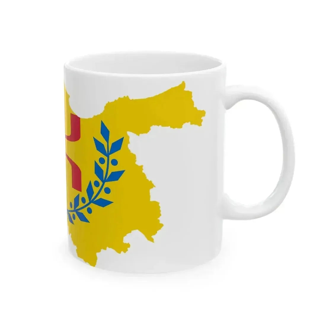 Flag map of MAK (Algeria) White Coffee Mug - Go Mug Yourself