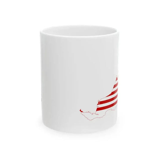 Flag map of Malaysia (Malaysia) White Coffee Mug 11oz - Go Mug Yourself