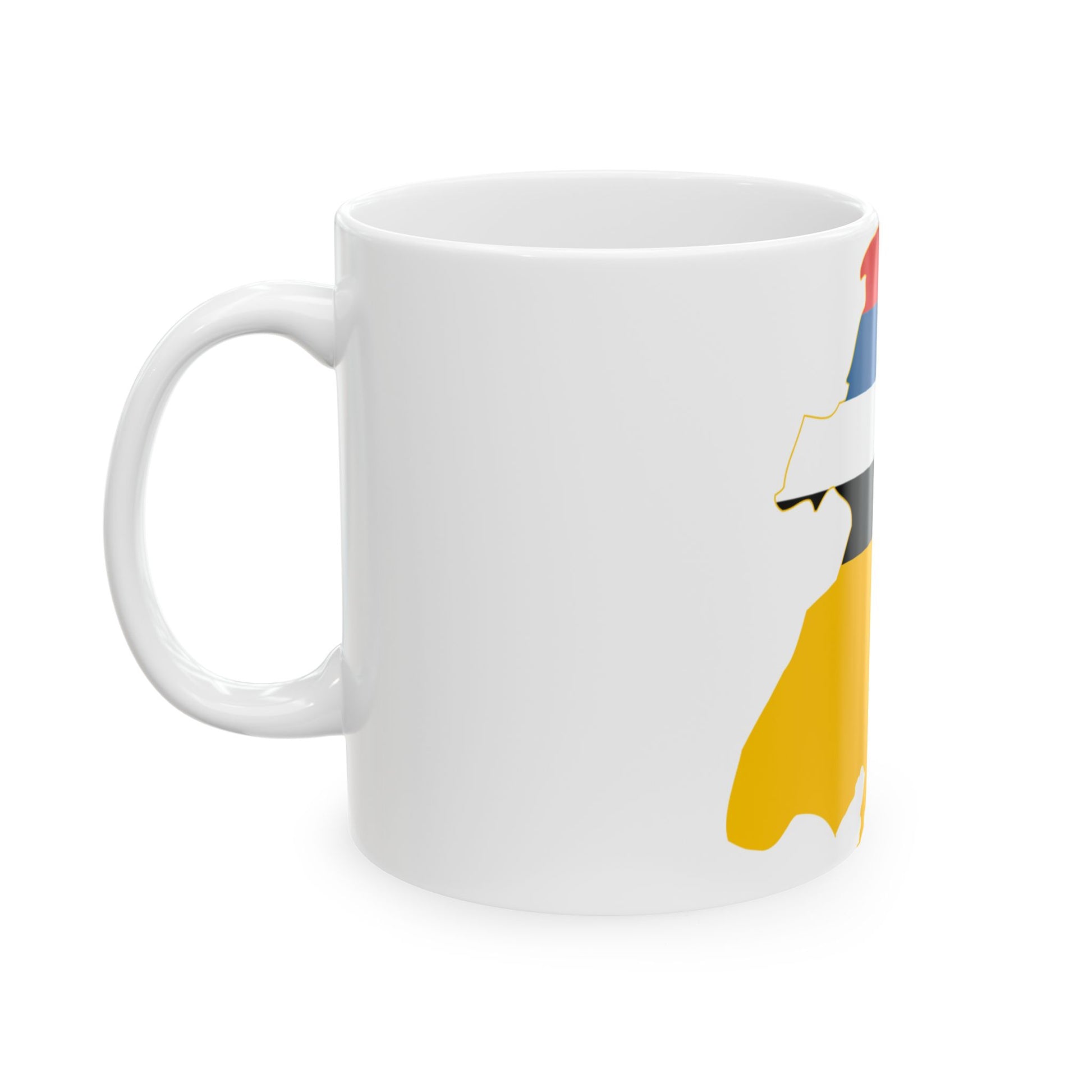 Flag map of Manchukuo 1932-1945 (China) White Coffee Mug-Go Mug Yourself