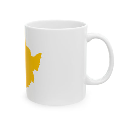 Flag map of Manchukuo 1932-1945 (China) White Coffee Mug-Go Mug Yourself