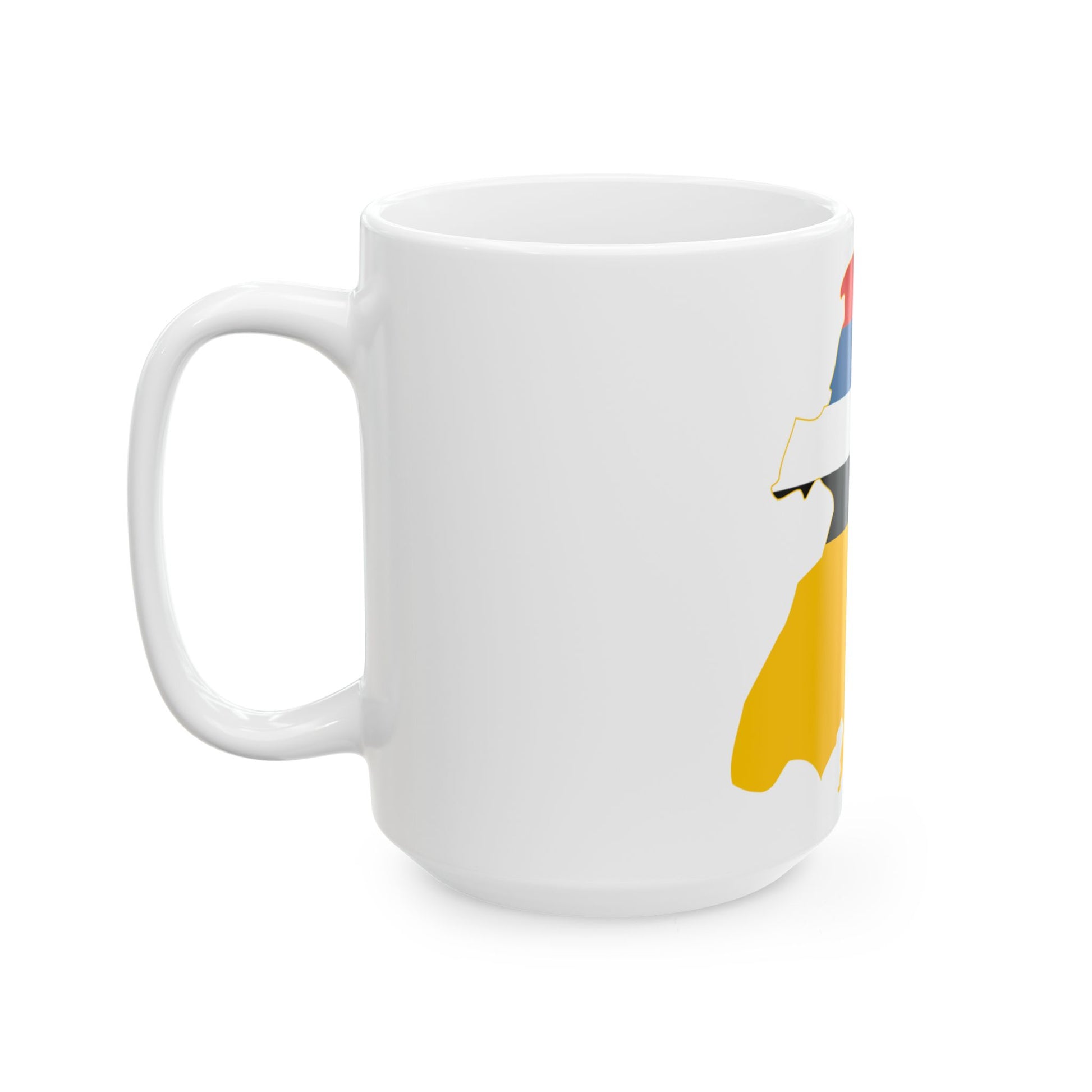 Flag map of Manchukuo 1932-1945 (China) White Coffee Mug-Go Mug Yourself