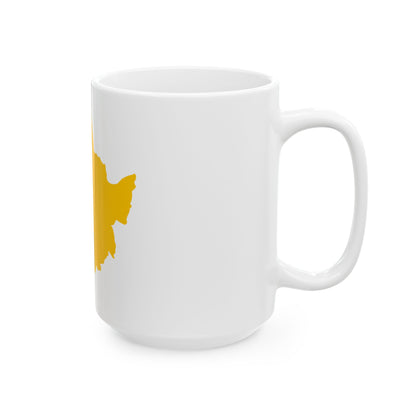 Flag map of Manchukuo 1932-1945 (China) White Coffee Mug-Go Mug Yourself