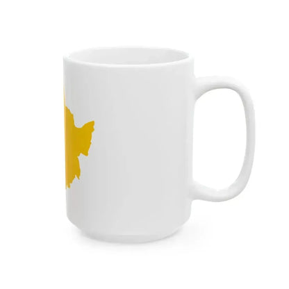 Flag map of Manchukuo 1932-1945 (China) White Coffee Mug - Go Mug Yourself