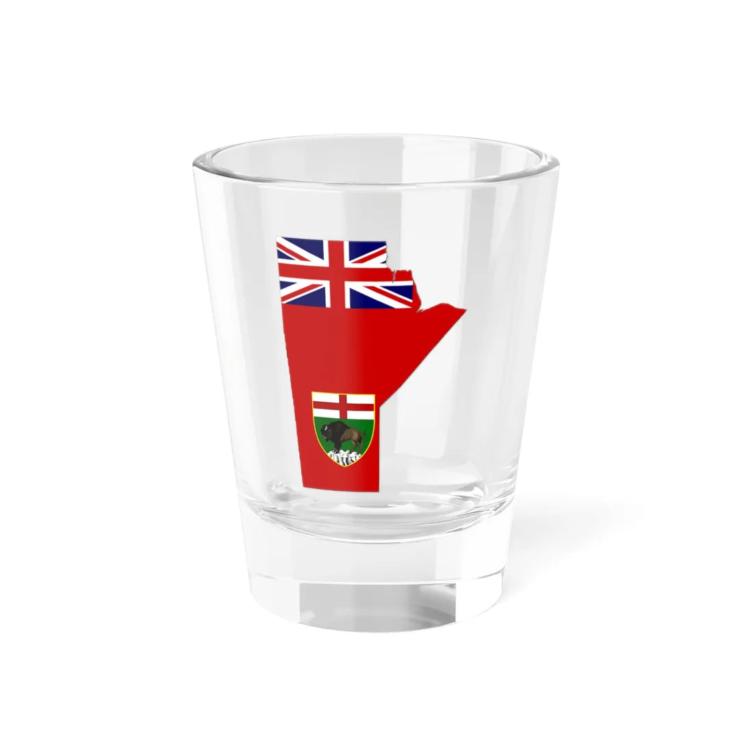 Flag-map of Manitoba (Canada) Shot Glass 1.5oz 1.5oz - Go Mug Yourself