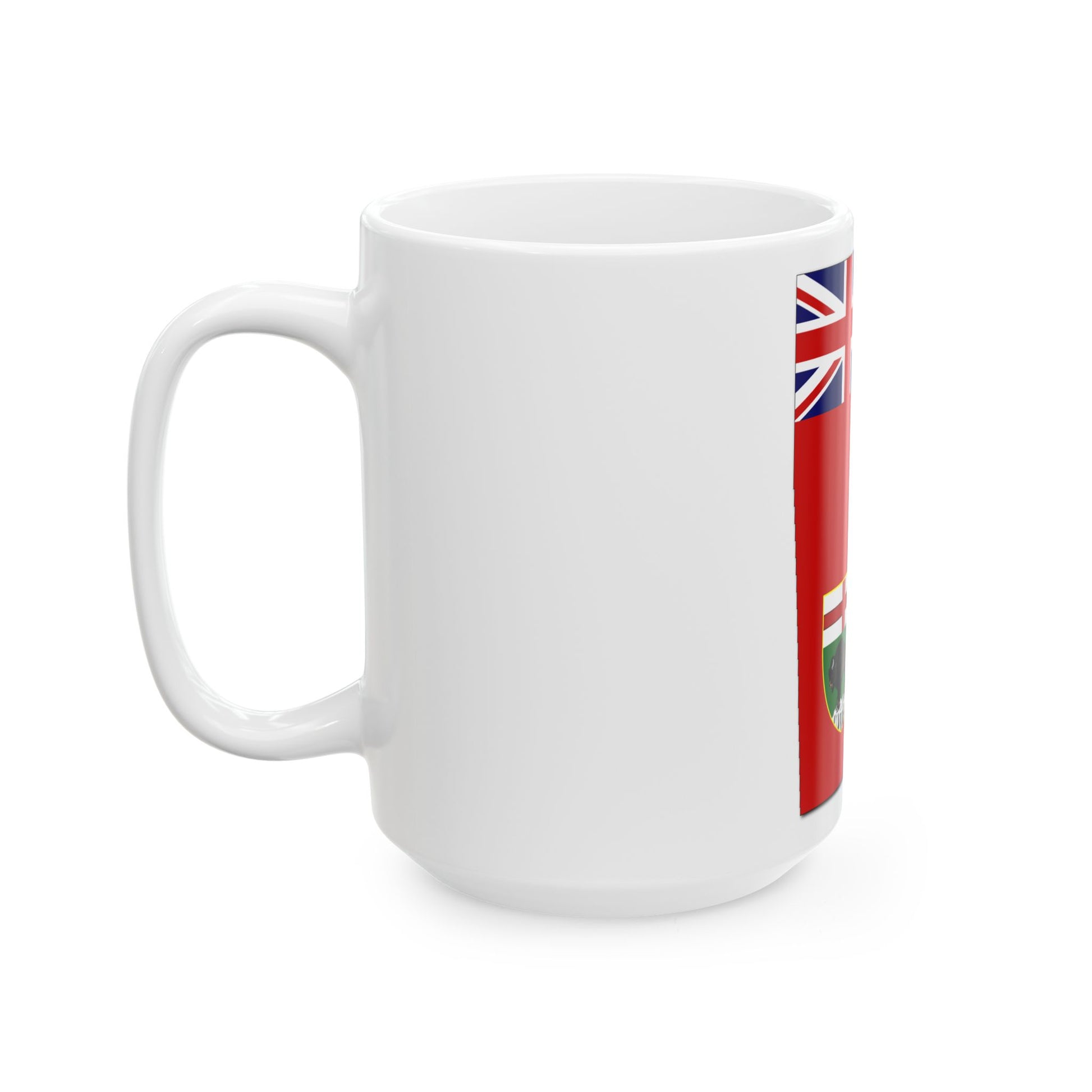 Flag-map of Manitoba (Canada) White Coffee Mug-Go Mug Yourself