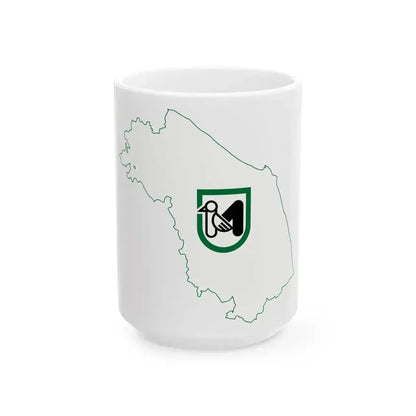 Flag map of Marche (Italy) White Coffee Mug 15oz - Go Mug Yourself