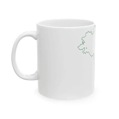 Flag map of Marche (Italy) White Coffee Mug - Go Mug Yourself
