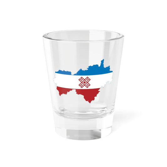 Flag-map of Mari El 2006-2011 (Russia) Shot Glass 1.5oz 1.5oz - Go Mug Yourself
