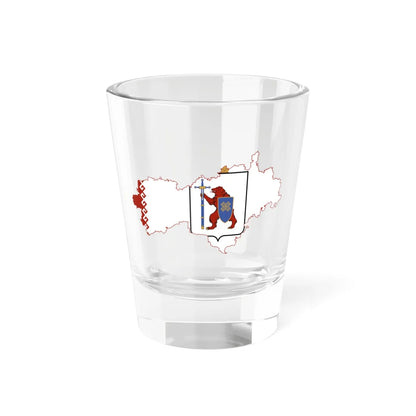 Flag-map of Mari El (Russia) Shot Glass 1.5oz 1.5oz - Go Mug Yourself