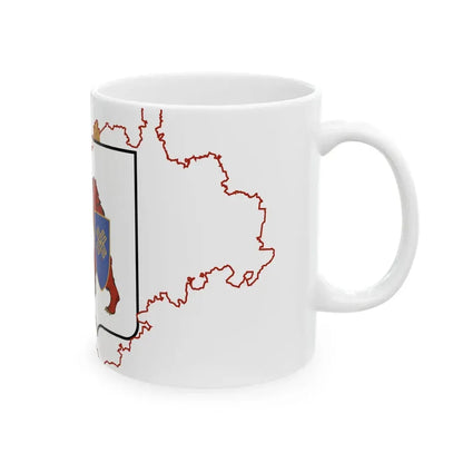 Flag-map of Mari El (Russia) White Coffee Mug - Go Mug Yourself