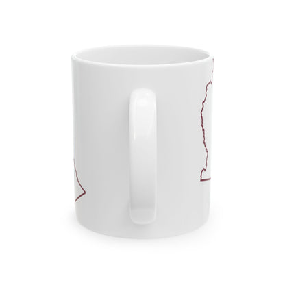 Flag map of Marion County West Virginia (United States) White Coffee Mug-Go Mug Yourself