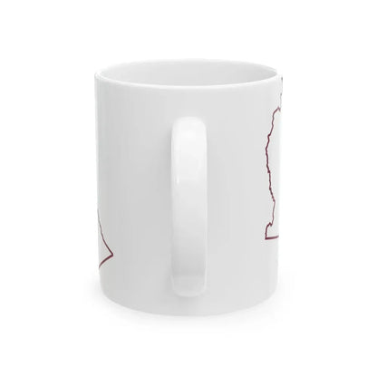 Flag map of Marion County West Virginia (United States) White Coffee Mug - Go Mug Yourself
