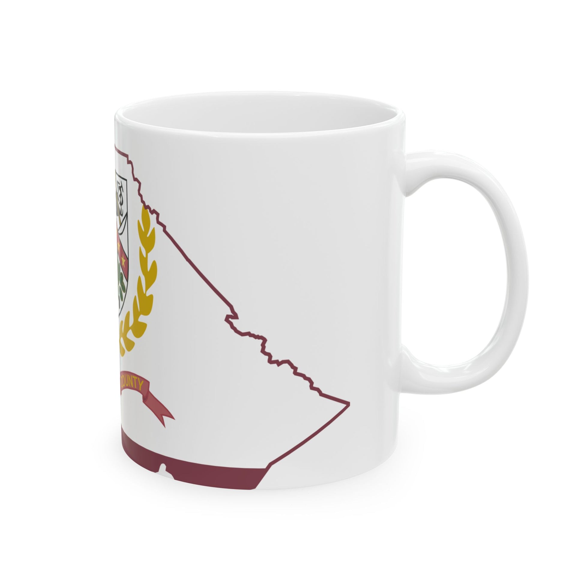 Flag map of Marion County West Virginia (United States) White Coffee Mug-Go Mug Yourself