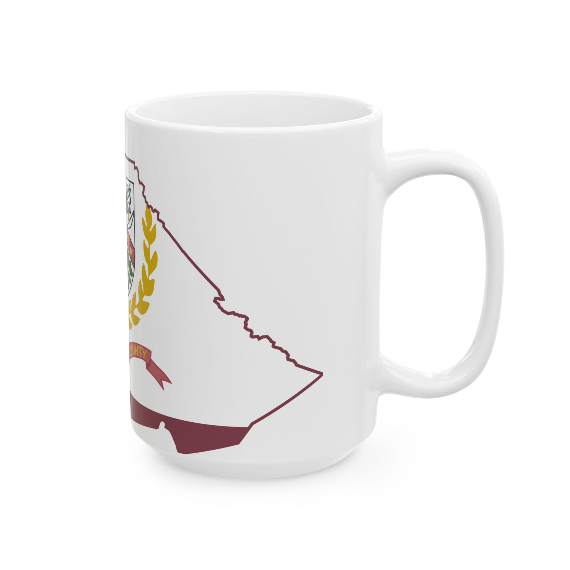 Flag map of Marion County West Virginia (United States) White Coffee Mug-Go Mug Yourself